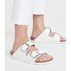 Birkenstock Womens Arizona Sandal White Size EU38 US L 7 - 8